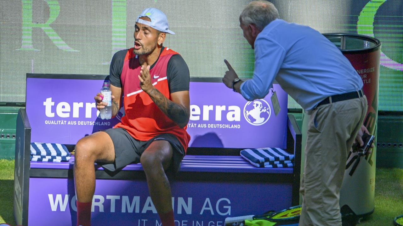 Umpires must dread being put in charge of the Aussie’s matches. (Photo by Thomas F. Starke/Getty Images)