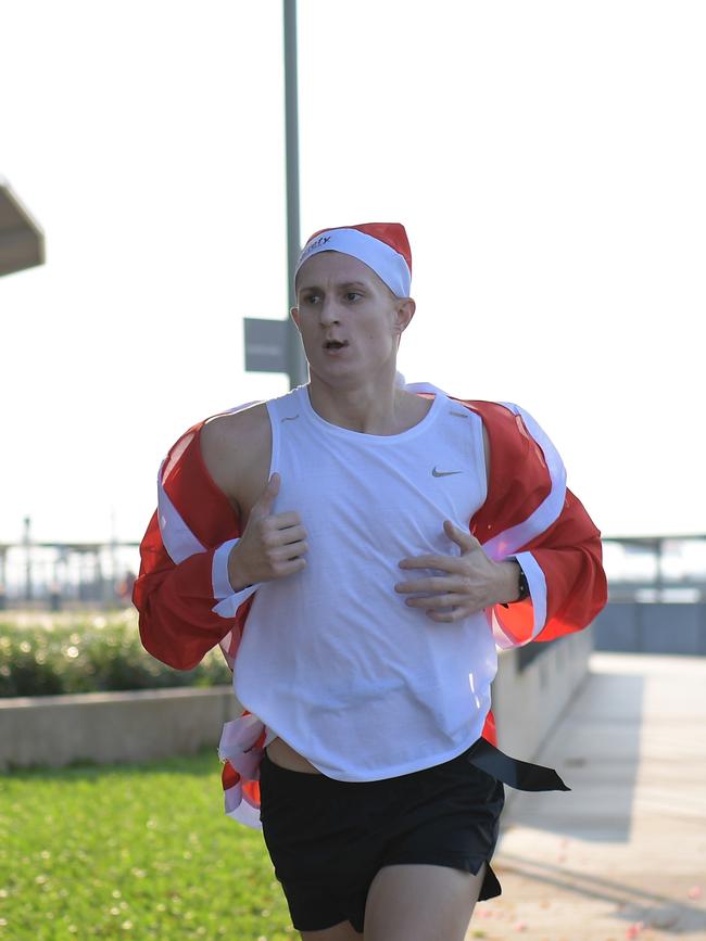 First finishers were members of Recruit Constable Squad 149 the Variety Santa Fun Run. Picture: (A)manda Parkinson