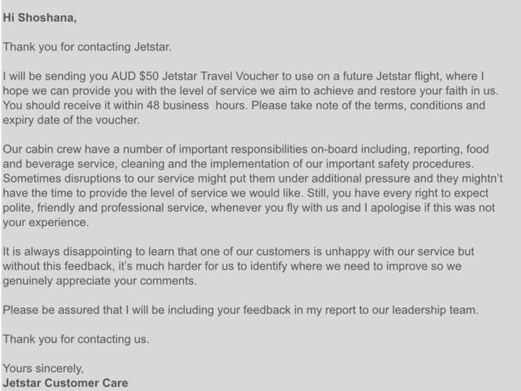 Jetstar complaints: Gold Coast woman Shoshana Strykert ‘slut shamed’ by ...