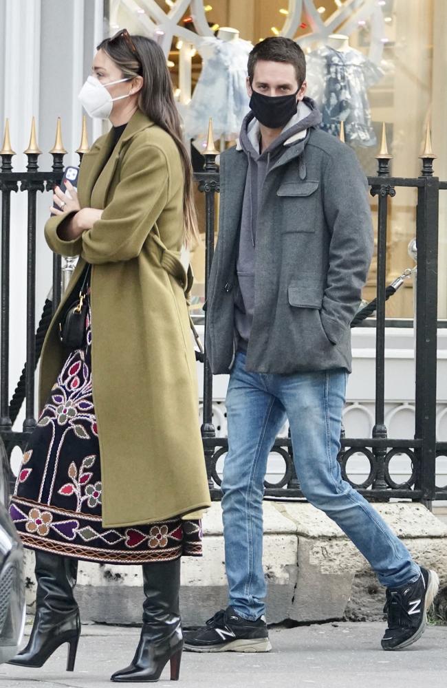 Miranda Kerr and husband Evan Spiegel on February 18.