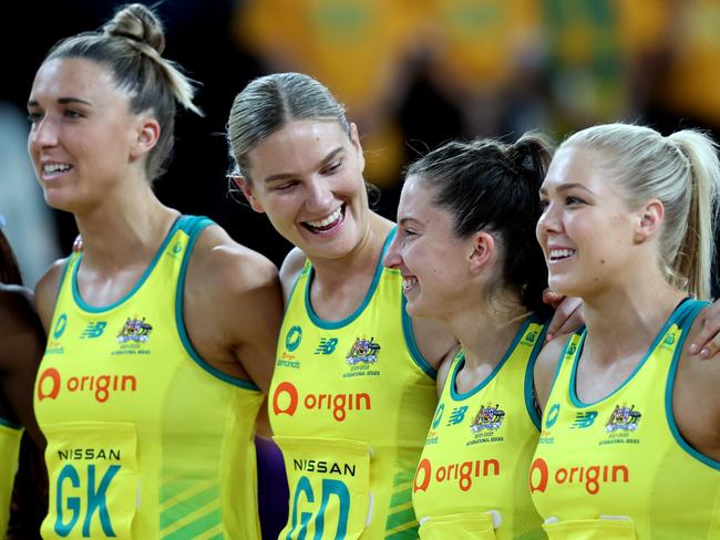 The Diamonds during the Constellation Cup. Picture: Phil Walter/Getty