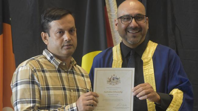 Haji Selamat Ullah, from Burma, became an Australian citizen on Australia Day. Picture: Sierra Haigh