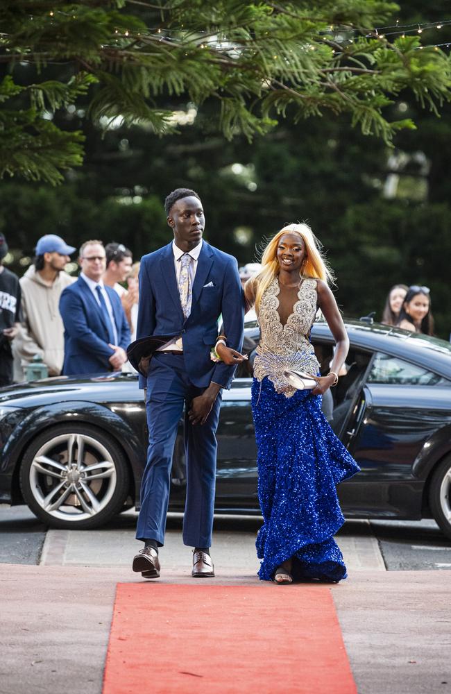 Braslins Anyama and partner Nancy Daniel at St Mary's College formal at Picnic Point, Friday, March 22, 2024. Picture: Kevin Farmer