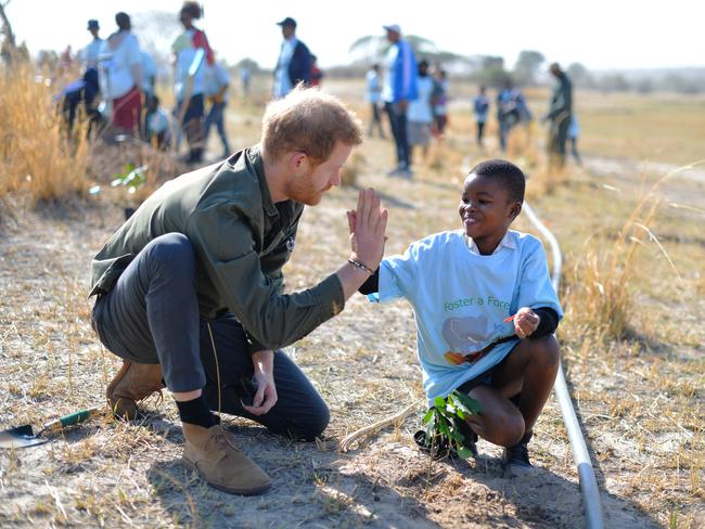 The Chobe Tree Reserve visit was on day four of the royal tour of Africa. Picture: Dominic Lipinski