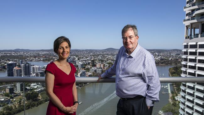 Firstmac founder Kim Cannon and daughter Marie Mortimer. Picture: Mark Cranitch.