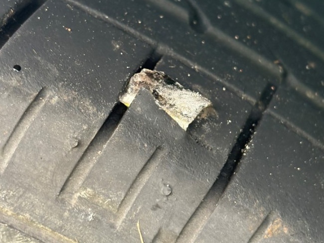 Hundreds of tyres were affected. Picture: RFS