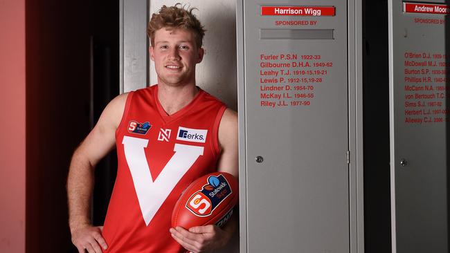 18/08/2020 - North Adelaide footballer Harrison Wigg, who has recovered from 2 injury-hit years to be playing top football. Pictured at Prospect Oval. Picture: Naomi Jellicoe