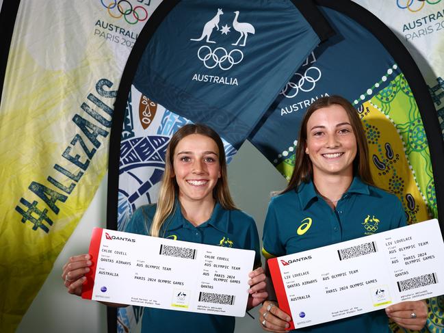 Chloe Covell and Liv Lovelace are Paris bound. Picture: Chris Hyde/Getty Images