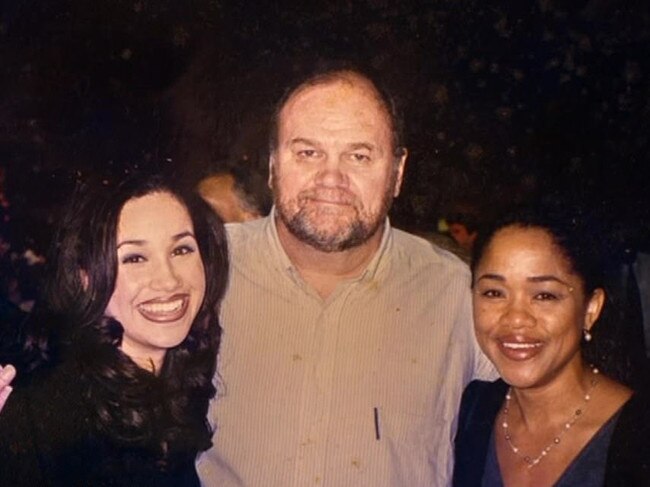 Meghan Markle with her parents Thomas Markle and Doria Ragland. Picture: Thomas Markle: My Story