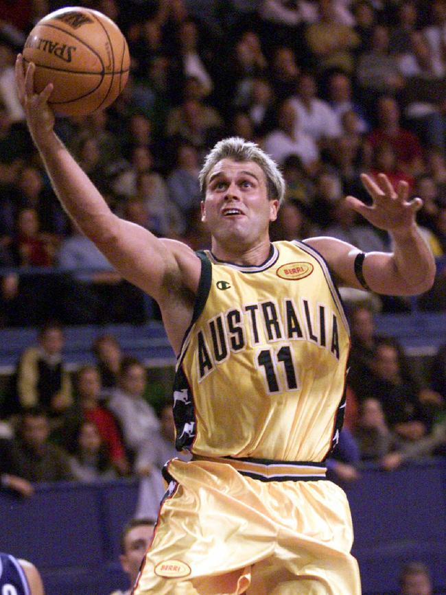 Shane Heal in action for Australia.