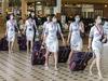 General photographs of passengers at Brisbane International Airport during Coronavirus outbreak, Monday, January 27, 2020 (AAP Image/Richard Walker)