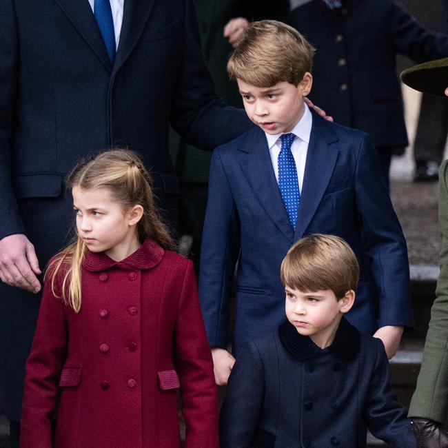 The Prince of Wales’ firstborn Prince George is second in line to the throne behind his father, while younger siblings Princess Charlotte and Prince Louis are third and fourth. Picture: Samir Hussein/WireImage