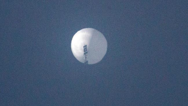 A suspected Chinese spy balloon in the sky over Billings, Montana. Picture: AFP