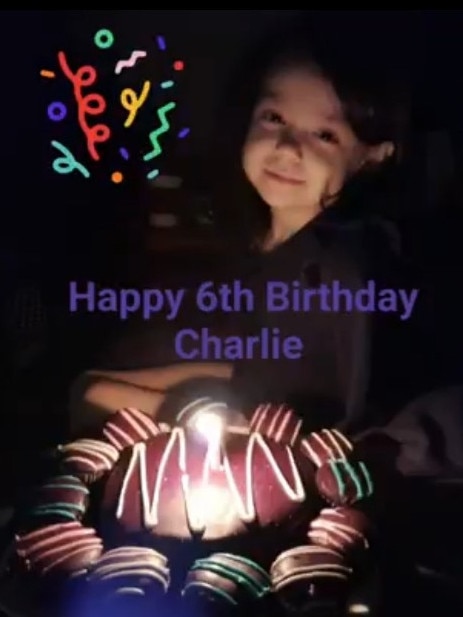 Charlie on her sixth - and final - birthday.