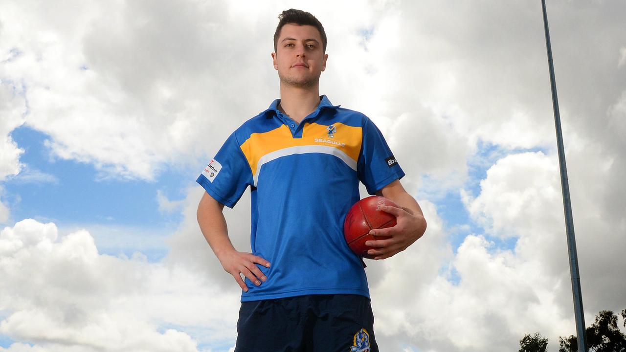 Williamstown VFL player Andrew Gallucci of Pascoe Vale South is a strong chance to be picked up by an AFL club later this month. Andrew at Brearley Reserve, Pascoe Vale South. Pictures:Angie Basdekis