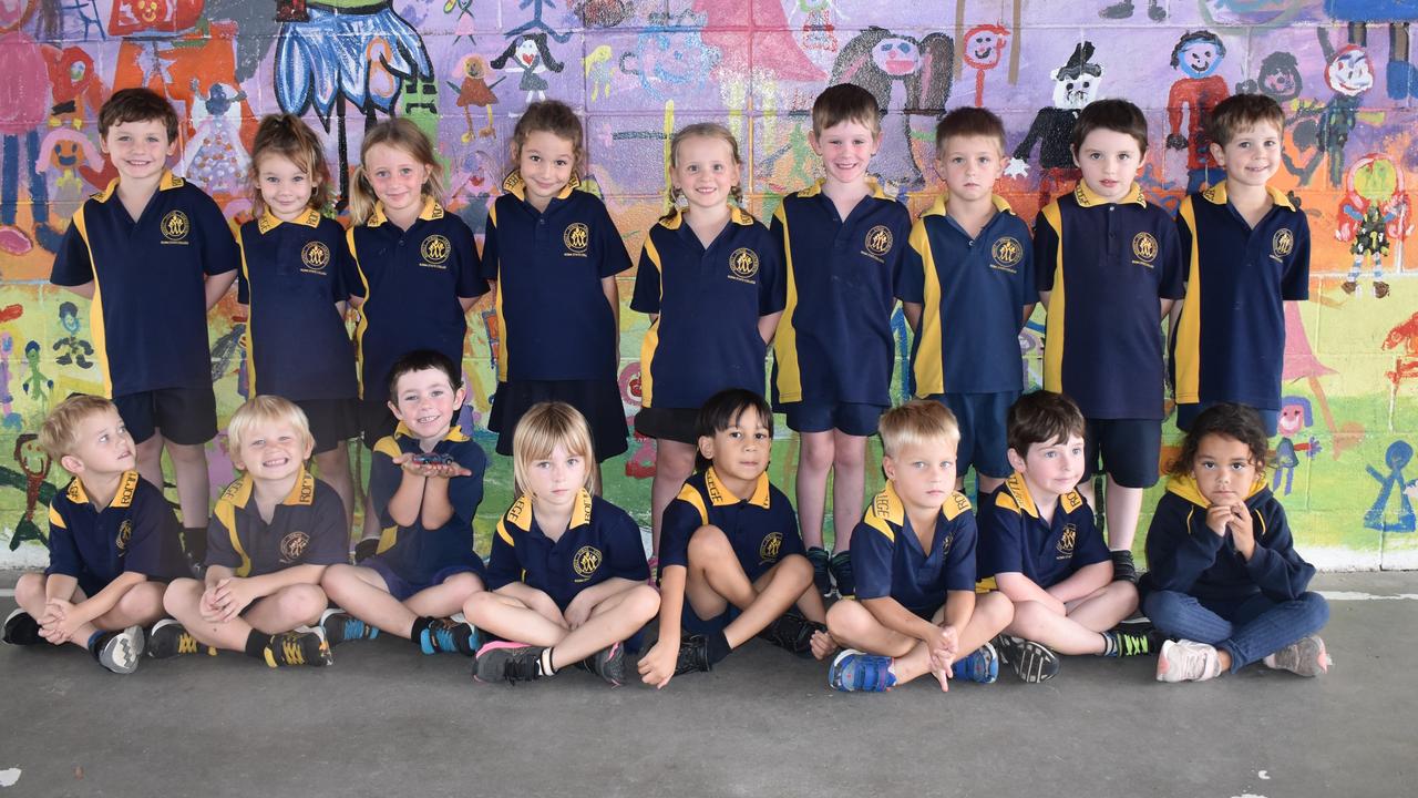 (Left to right) Roma State College (Back) Bowie, Karmah, Mackenzie, Emily, Charlie, Mason, Eli, Kadain, Ted. (Front) Parker, Elijah, Jax, Hazel, Leo, Bryce, Lucas and Nevaeh. Picture: Chloe Cufflin.