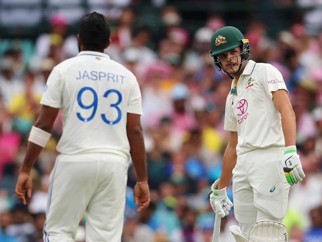 Bumrah’s battle with Sam Konstas has emerged as a key storyline. (Photo by Cameron Spencer/Getty Images)