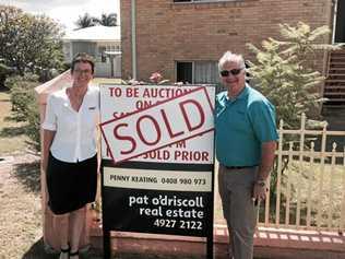 Pat O'Driscoll agents Penny Keating and Doug Webber sold 56 Agnes St, The Range at auction over the weekend.