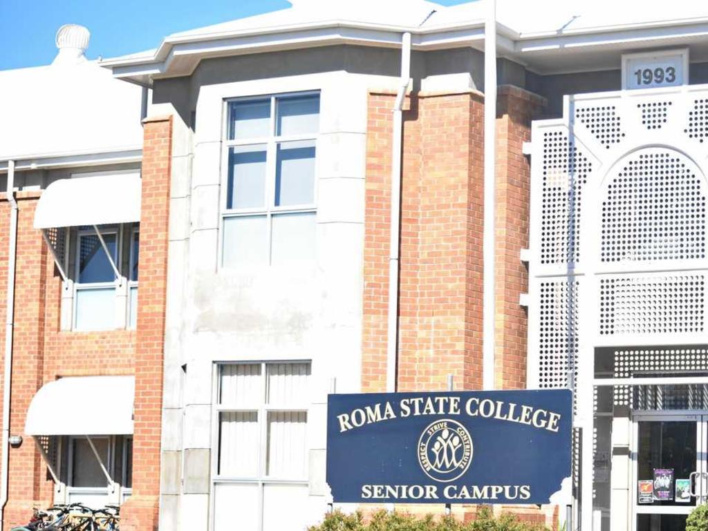 Roma State College front entry sign.