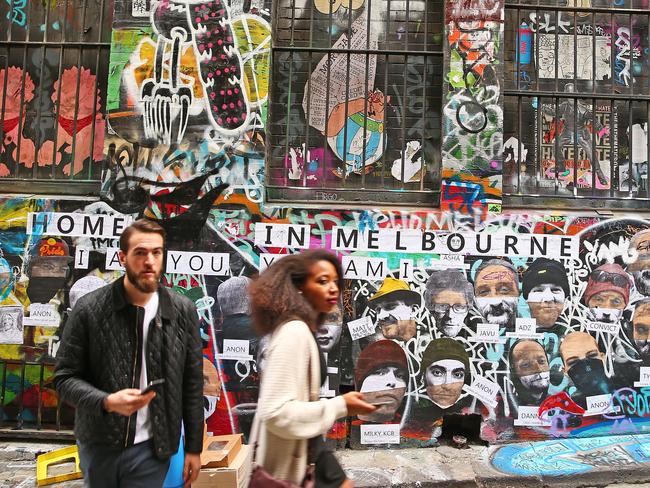 Hosier Lane is one of Melbourne’s major tourist attractions.