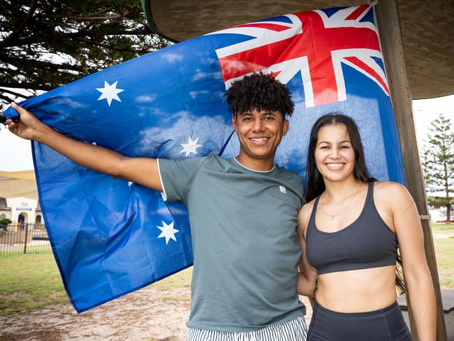 Jhonatan Gonzalez and Jessica Vinasco enjoyed a Bondi Beach barbecue in January. What’s more important, Australia Day or Mabo Day? Picture: Tom Parrish