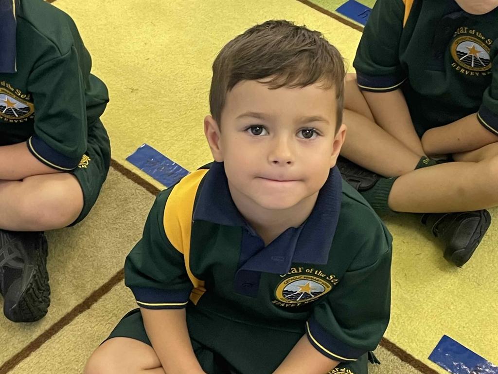 Ezra at his first day of school.