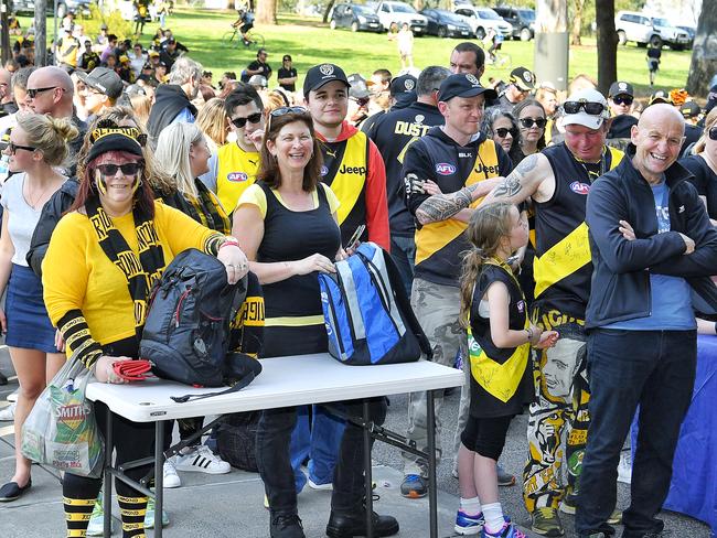 Tigers fans have converged on the MCG. Picture: Jason Edwards