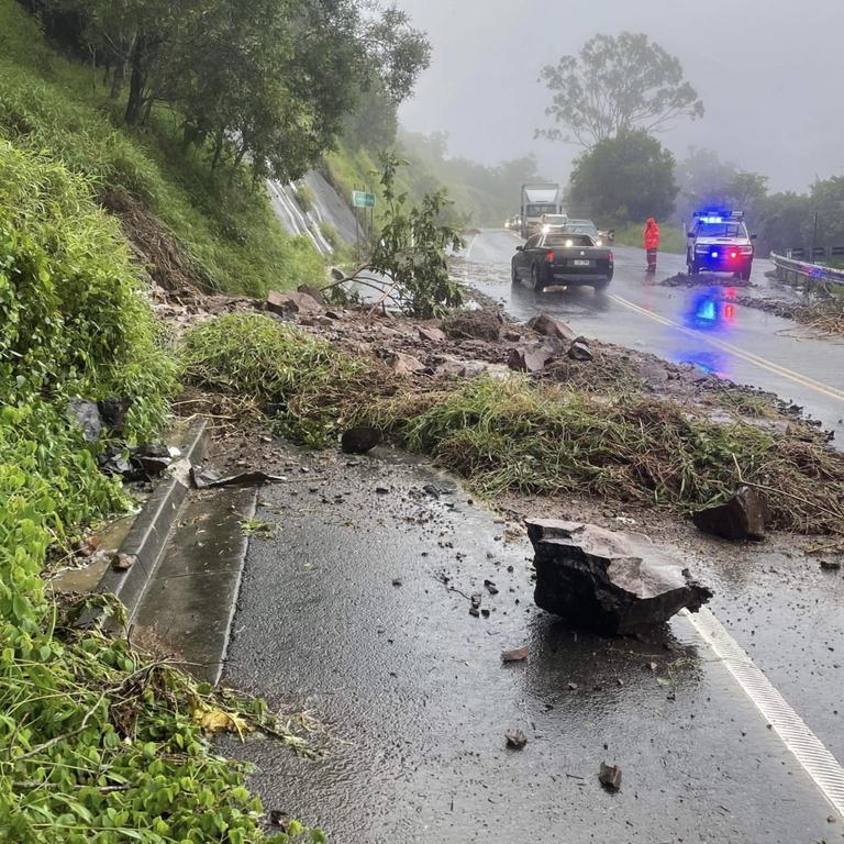 A landslip on Landsborough-Maleny Rd. Picture: Sunshine Coast State Emergency Service