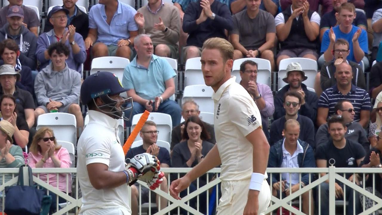 Stuart Broad has been fined part of his match fee for sending-off India’s Rishabh Pant.