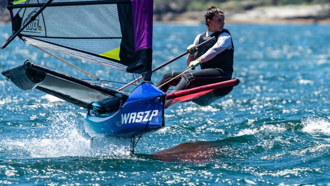 Lisa Darmanin is the Australian SailGP women's selection camp in Sydney.