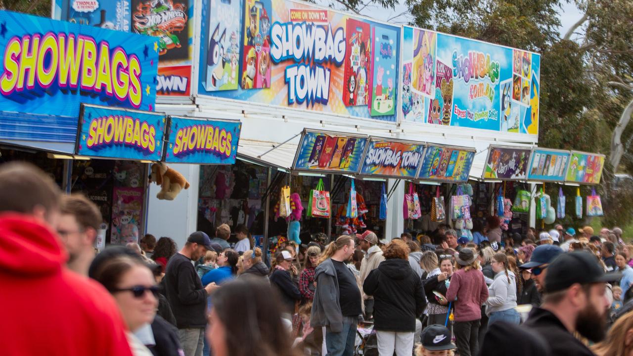 Brighton Tasmania on Sunday 12th November 2023. Big queues for the Showbags at the Brighton Show. Picture: Linda Higginson