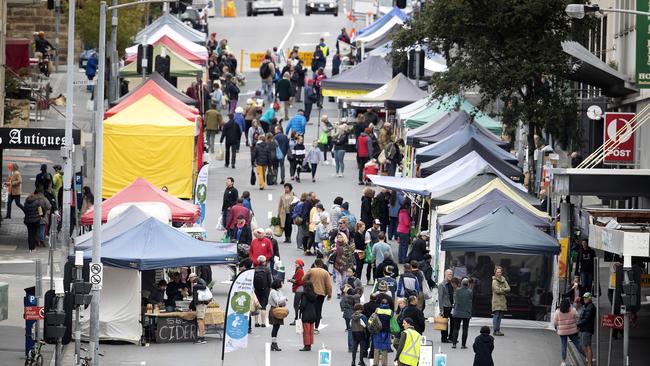 Farm Gate Market, Hobart. Picture Chris Kidd