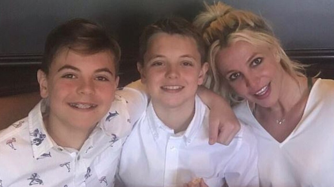 Britney Spears with sons, Jayden and Sean. Picture: Instagram