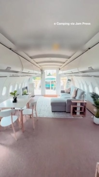 This plane has been converted into a hotel room