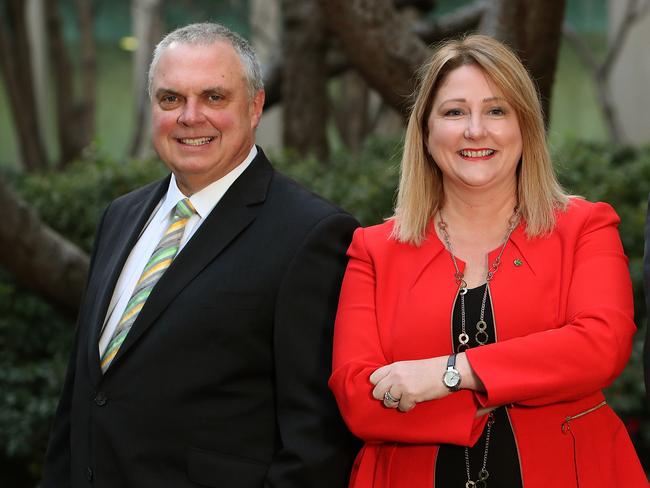 Centre Alliance Senator Stirling Griff and Mayo MP Rebekha Sharkie.