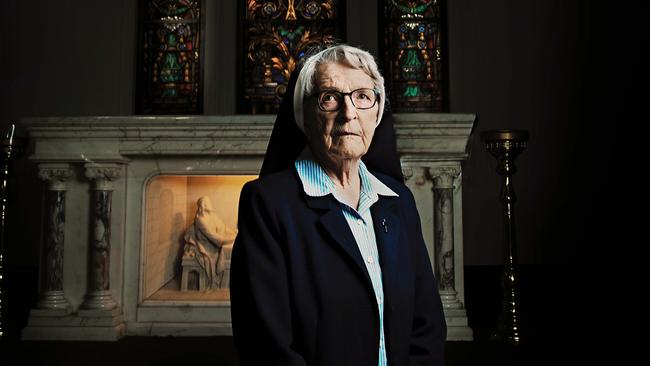 Sister Angela Mary at the former Mater convent Brisbane. Picture: Justine Walpole.