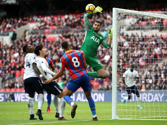 Gazzaniga makes a save.