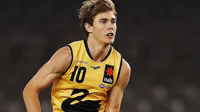 Draft hopeful Deven Robertson has been likened to Geelong great Joel Selwood. Picture: AFL Photos/Getty Images