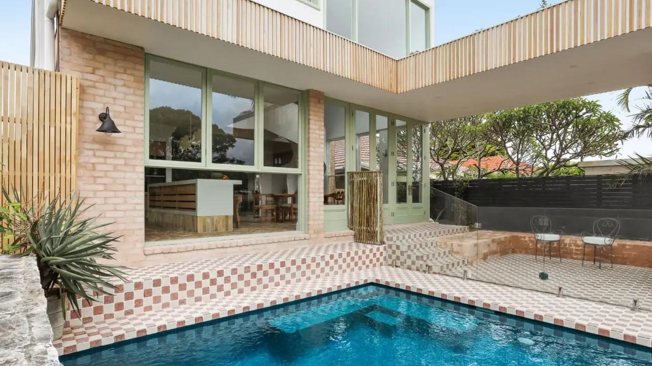 Matching tiles by the pool.