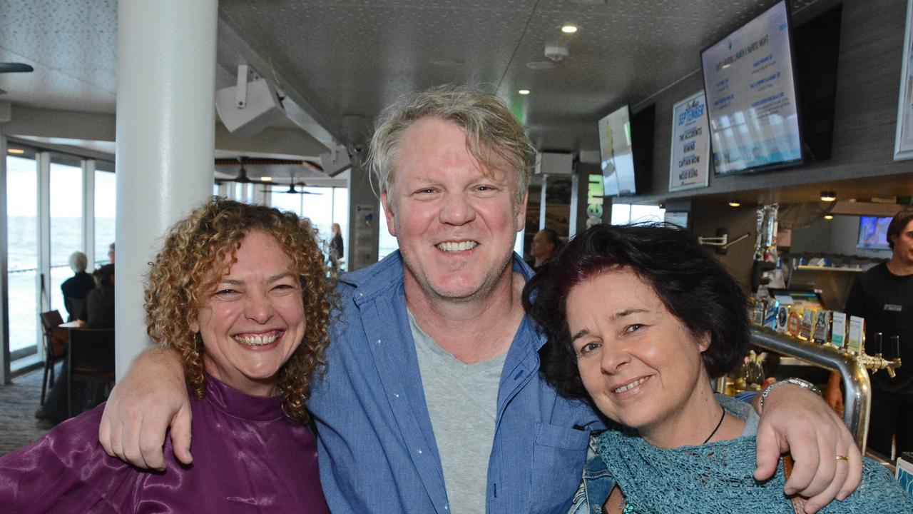 Sophia Stacey, Jan Cleveringa and Amelia Batchelor at launch of Swell Sculpture Festival at Currumbin SLSC. Pic: Regina King