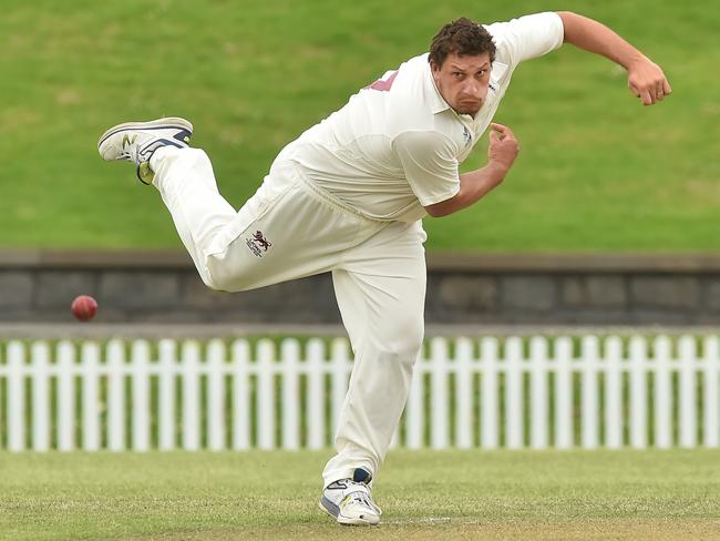 Trent Lawford from Fitzroy Doncaster .Premier Cricket: Camberwell Magpies v Fitzroy Doncaster.Picture:Rob Leeson.