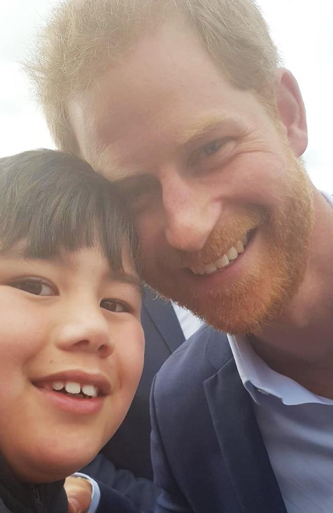 Prince Harry also posed for a photo with Otia