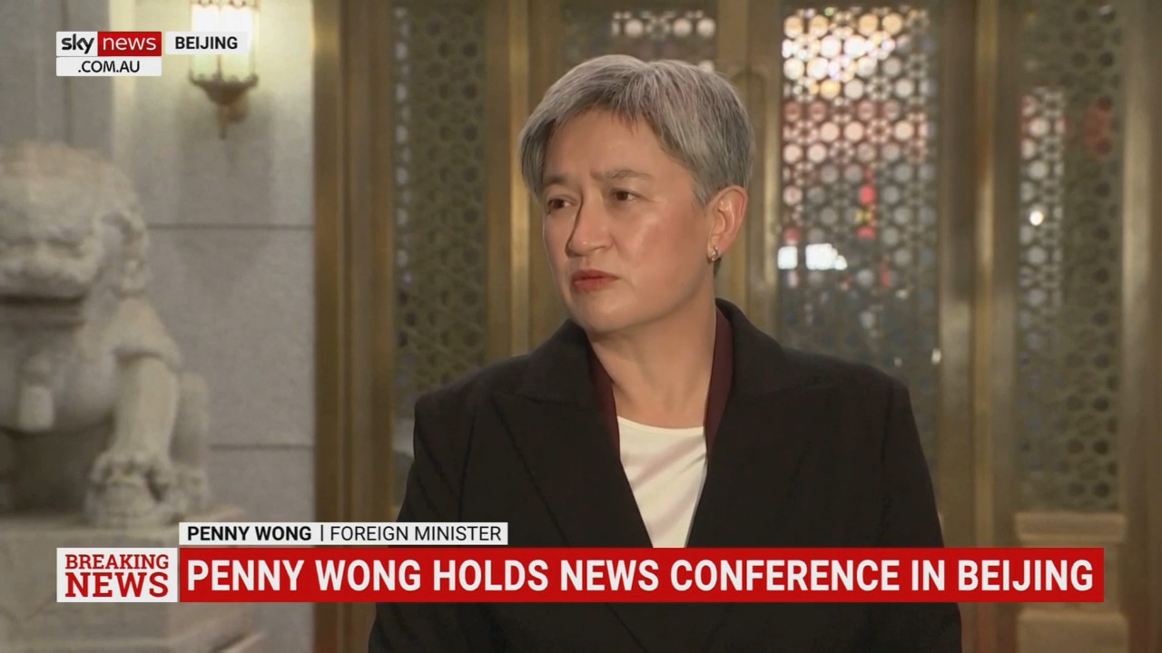 Foreign Minister Penny Wong holds news conference following China meeting