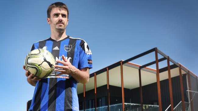 Adelaide Comets’ international signing and former La Liga player, Jon Aurtenetxe. Picture: AAP Image/Dean Martin