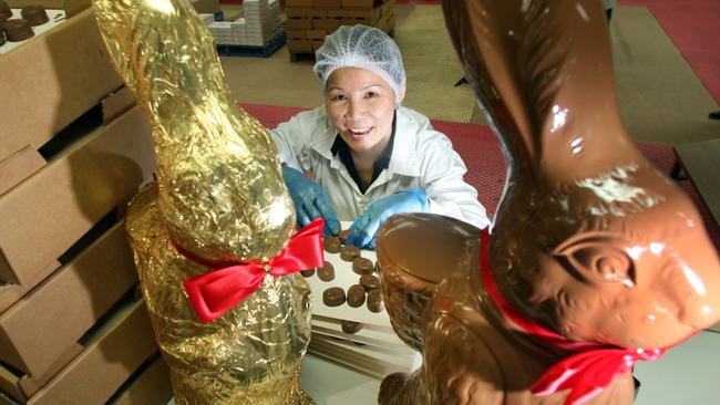 Behind the scenes at the Hilliers chocolate factory in Coburg.