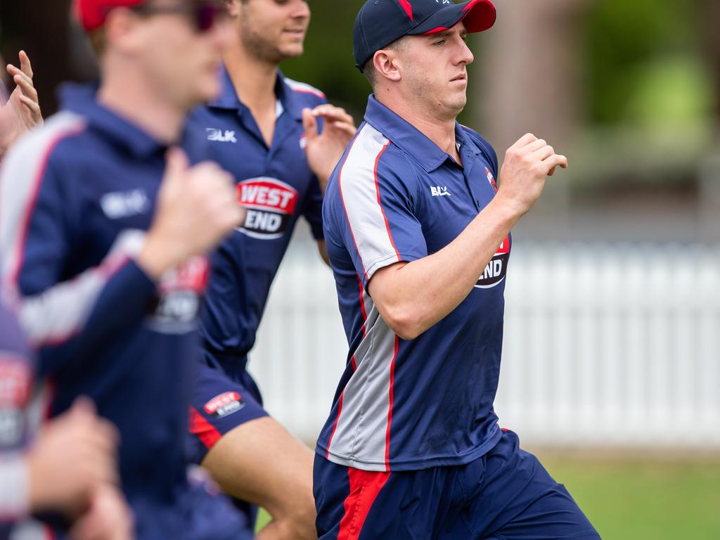 South Australian cricketer Daniel Worrall is seen during a training session at Adelaide Oval in Adelaide, Wednesday, February 20, 2019. (AAP Image/James Elsby) NO ARCHIVING