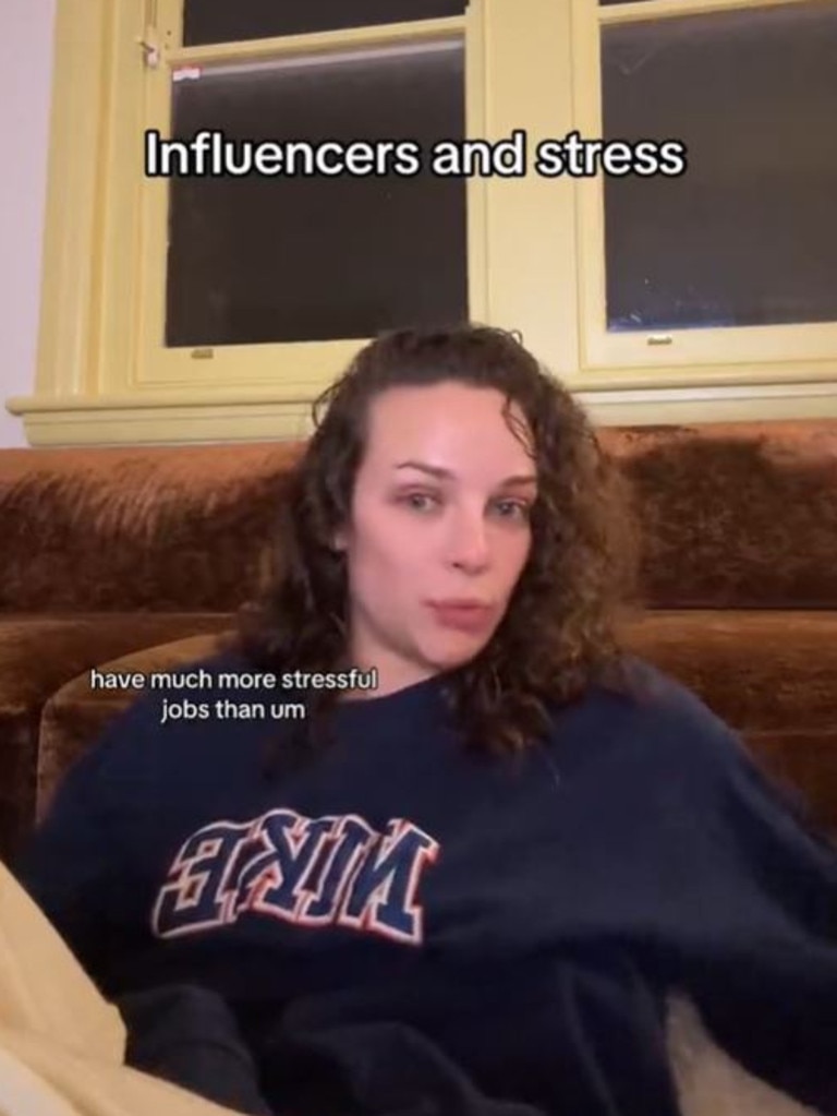 The TV host shared her thoughts on the realities of being an influencer in a series of videos. Picture: TikTok/AbbieChatfield