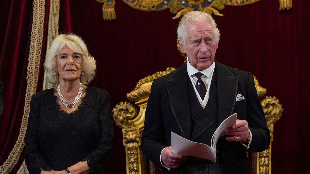 Britain's Camilla, Queen Consort and King Charles III. Picture: Victoria Jones / Pool / AFP