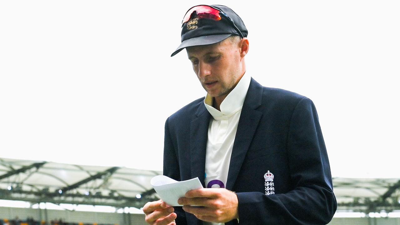 England captain Joe Root in a spin. Photo by Bradley Kanaris/Getty Images.