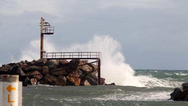 Waves at the O'Sullivan Beach boat ramp, which has been taken over by the council. Picture: Supplied